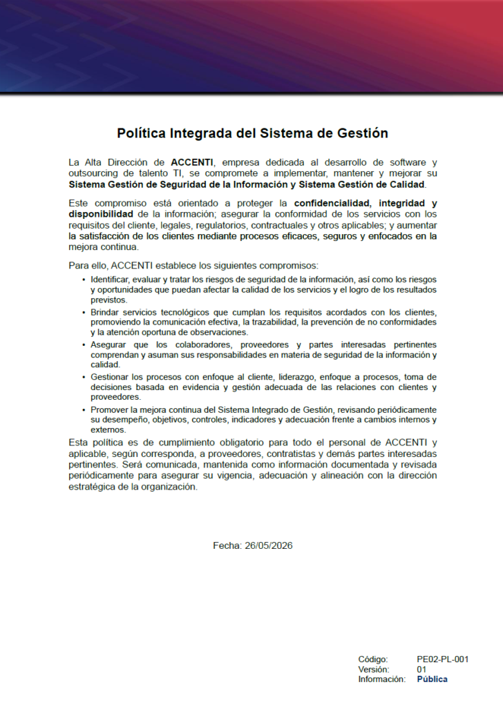 Politica Integrada de Gestion